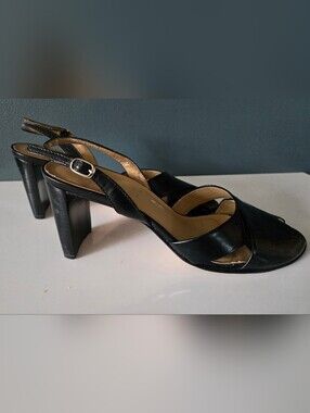 FRANCO SARTO💫Leather Upper & Sole Peep-Toe Slingbacks Sz 7.5